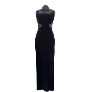 Rhapsody Retro Vintage Velvet Gown, Size 10 Stretch Dress Made In USA by